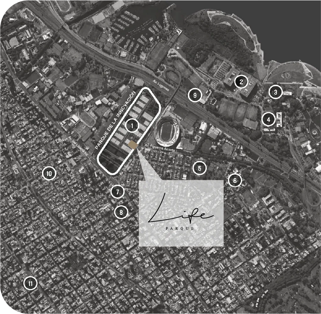 Mapa de ubicación Edificio Life Parque